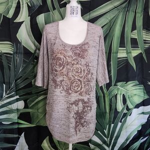 Brown & Tan knit top